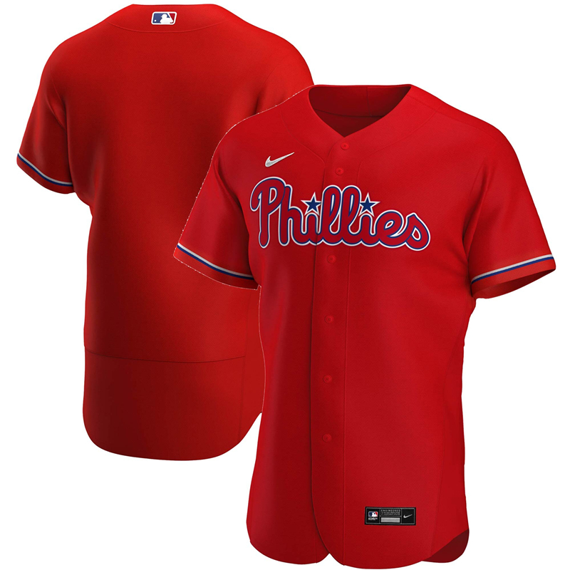 2020 MLB Men Philadelphia Phillies Nike Red Alternate 2020 Authentic Team Jersey 1